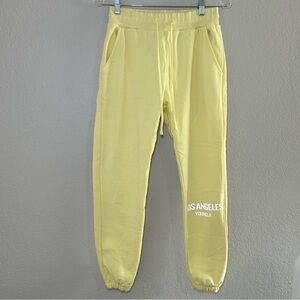 YoungLA Light Yellow Joggers‎ Men’s Small lounge comfy bright workout gym preppy